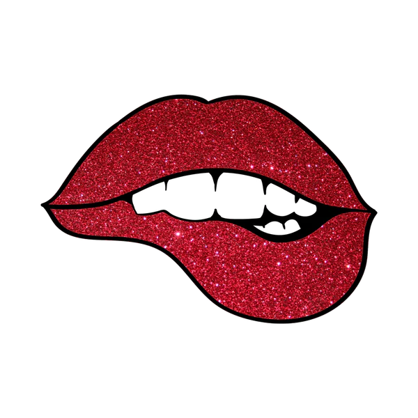 Red Glitter Lips DTF Transfers
