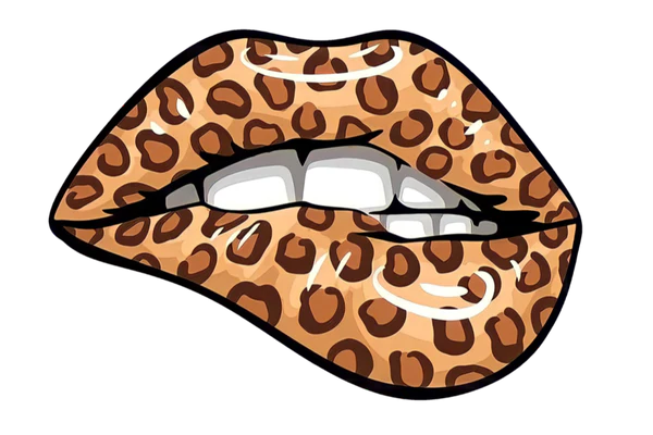 Cheetah Lips DTF Transfers